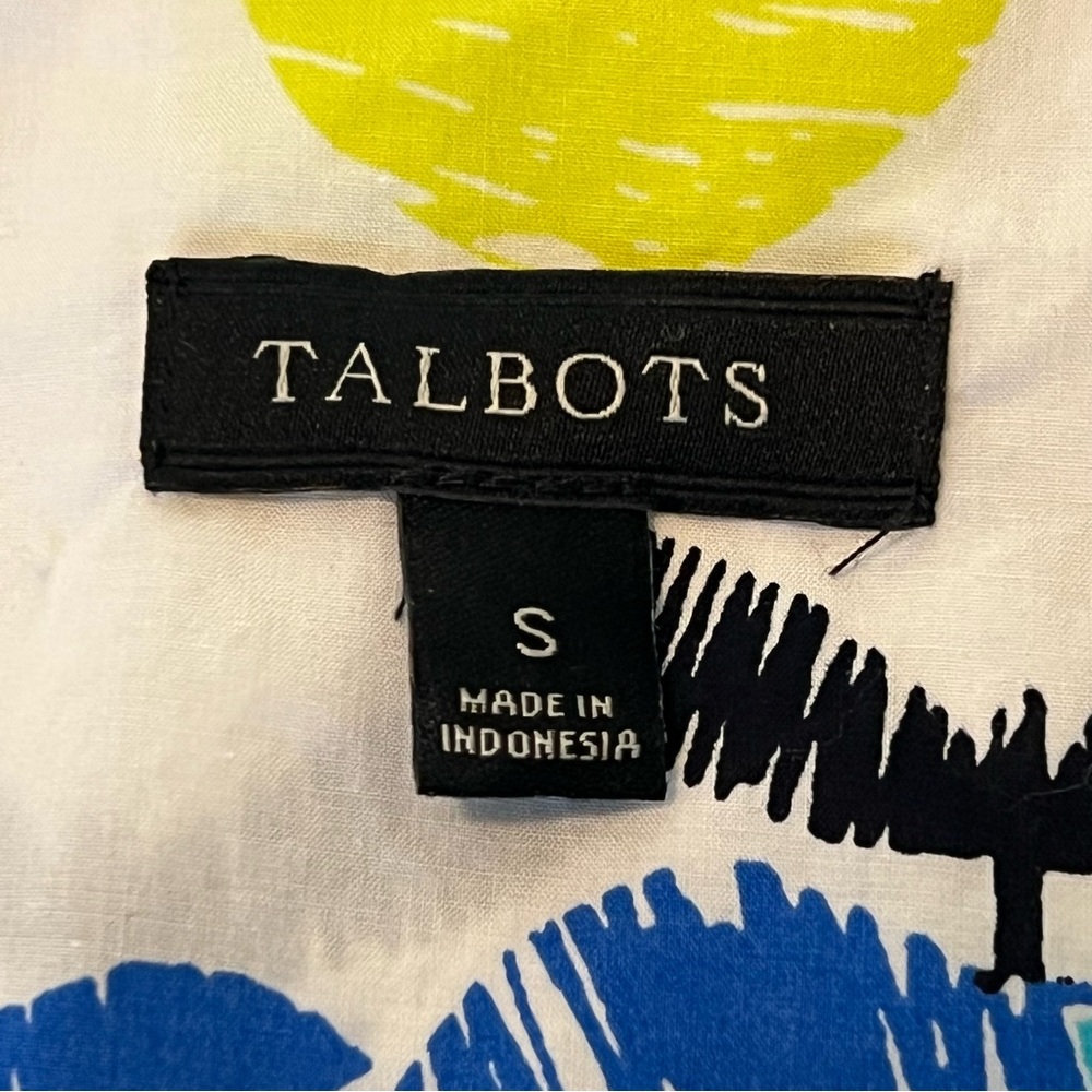 Talbots Multicolor Apple Print Button Down Shirt … - image 8